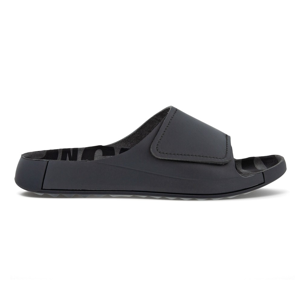 ECCO Mens Sandals Dark Grey - 2Nd Cozmo Slide - VBD-376245